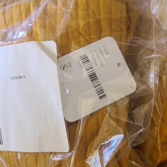 New Free People Simone Jenner Tee Dress Mustard S - Picture 11 of 12